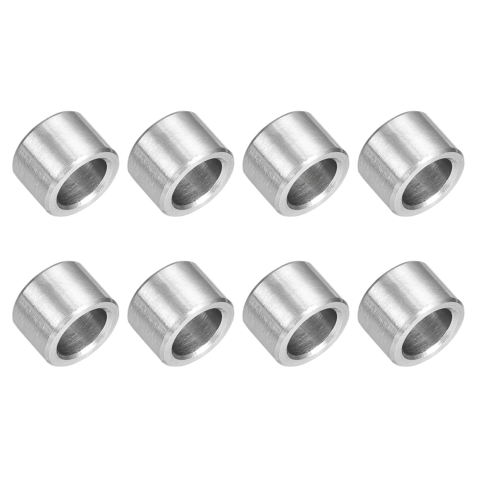 uxcell 8Pcs 304 Stainless Steel Spacer 8mm ID x 12mm OD x 8mm Length(0.31 x 0.47 x 0.31 inch) Screw Standoff Bushing Plain Finish Unthreaded Round
