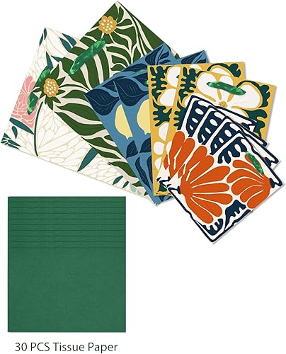 Miniatura 3 de qiqee Clash Flowers Bolsas de regalo con papel de seda Mulit de varios tamaños, 10 bolsas de regalo de cumpleaños para fiestas (2 piezas grandes de