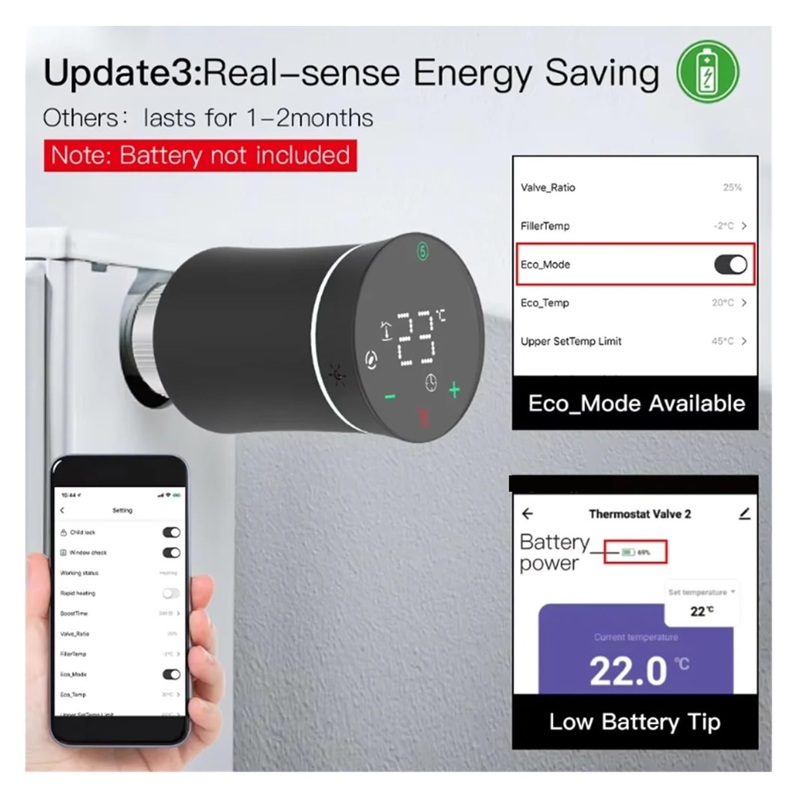 ZigBee3.0 TRV Tuya Zawór Siłownika Grzejnika Inteligentny Programowalny Termostat Temperatura Sterowanie Ogrzewaniem Głos Informacja O ZgodnośCi(Black)