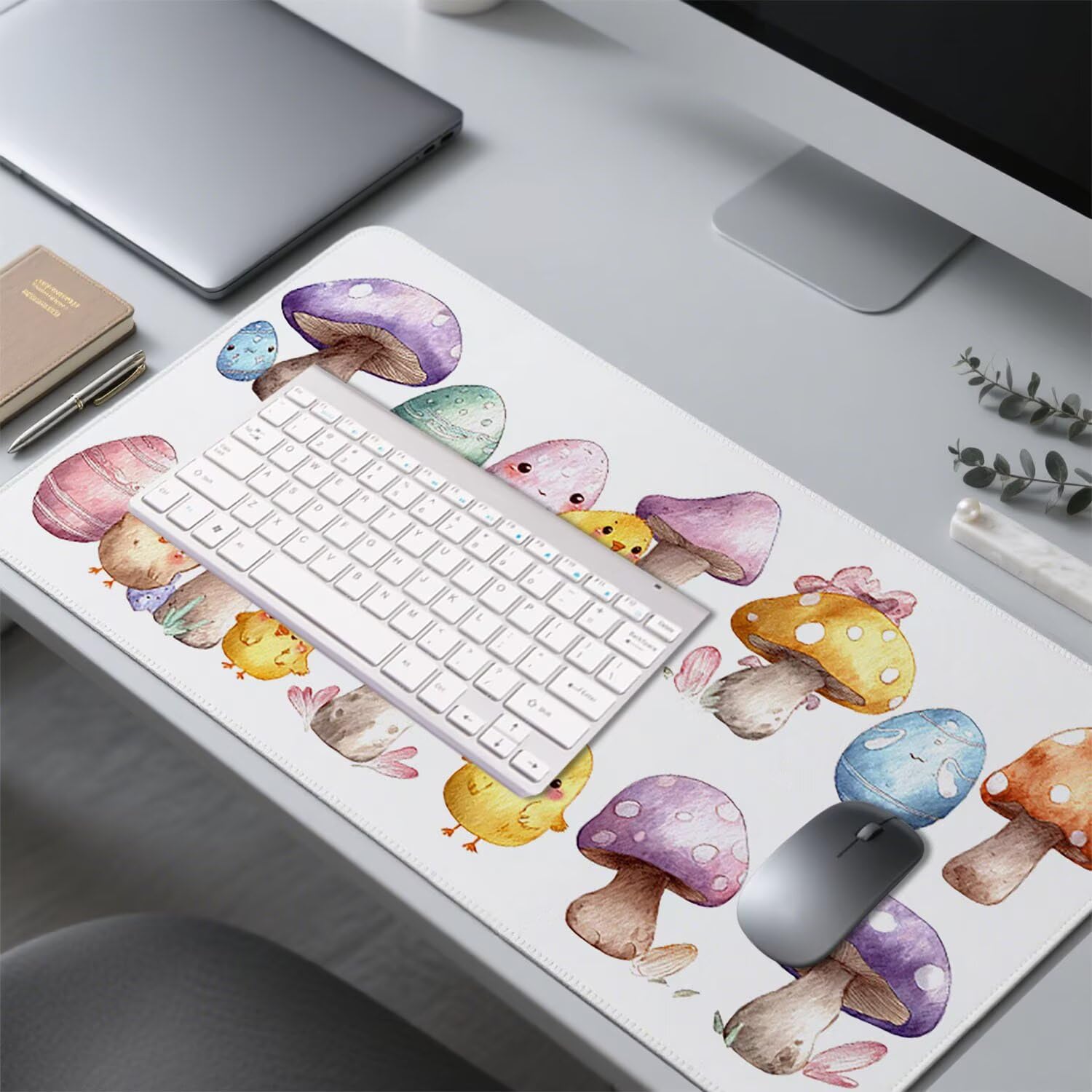 Kolorowa podkładka pod mysz podkładka pod mysz do gier XXL 1400 x 600 x 3 mm podkładka pod mysz gumowa podkładka grzybkowa duża podkładka pod rękę dla graczy akcesoria PC antypoślizgowe i wodoodporne