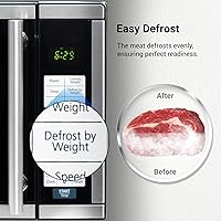 Vista 7 de Microwave Countertop 0.7 Cu.ft. Compact Small Microwave 700W, 6 Auto Menus with One-Touch Express Cook, 10 Power Levels, Child Lock, Space-Saving