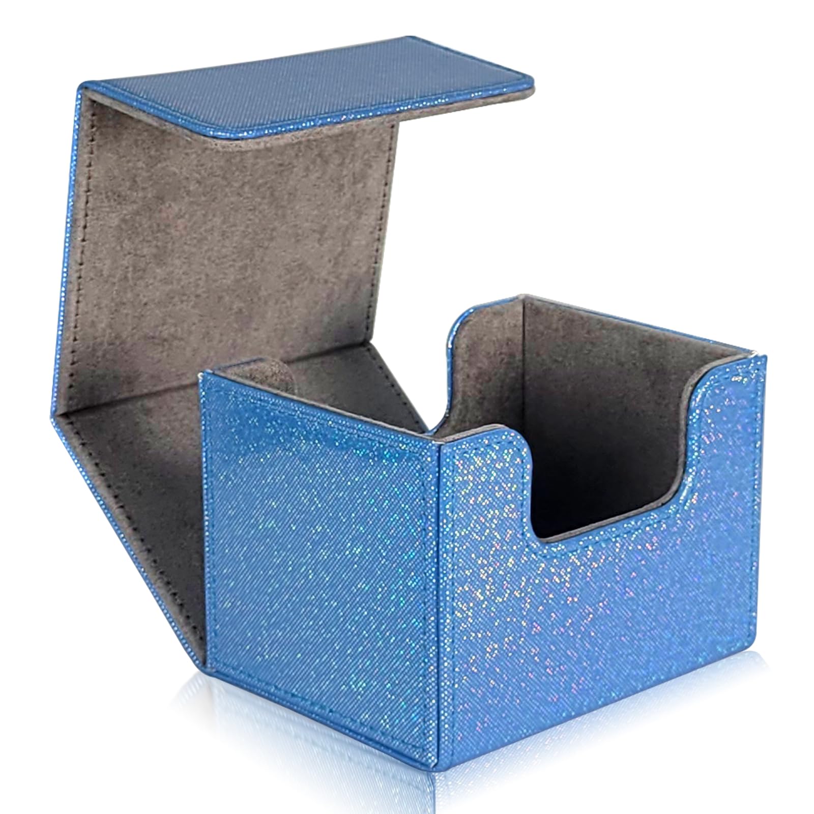 Amazon.com: Dmoicols Card Deck Box Holds 100+ Single Sleeved Cards,Laser  Sparkly Material Card Storage Box Horizontal,MTG Commander Deck Box with 2  Dividers fit TCG CCG Magic Cards (Sparkly Light Blue Point) :