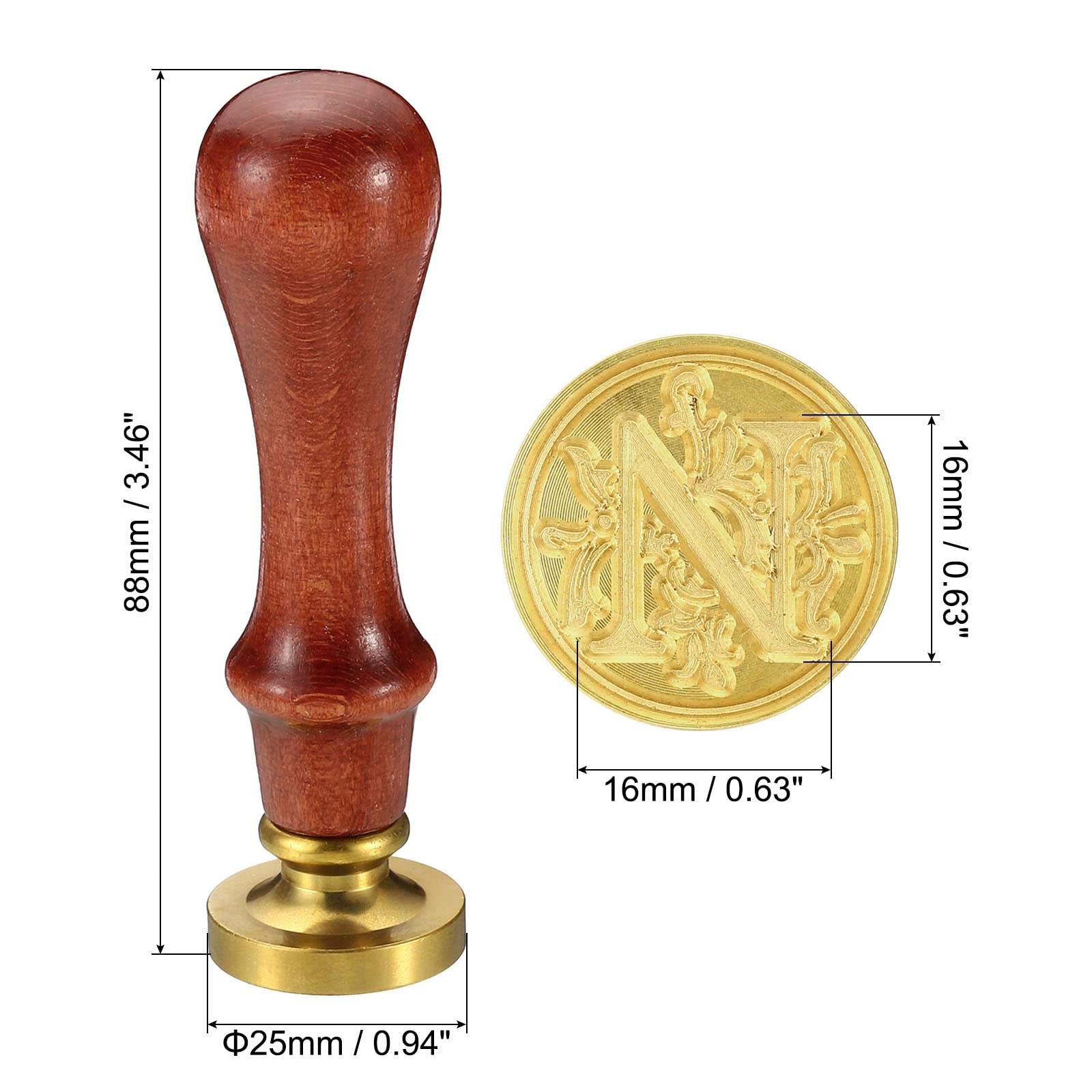 PATIKIL Alphabet N Wax Seal Stamp - Image 2