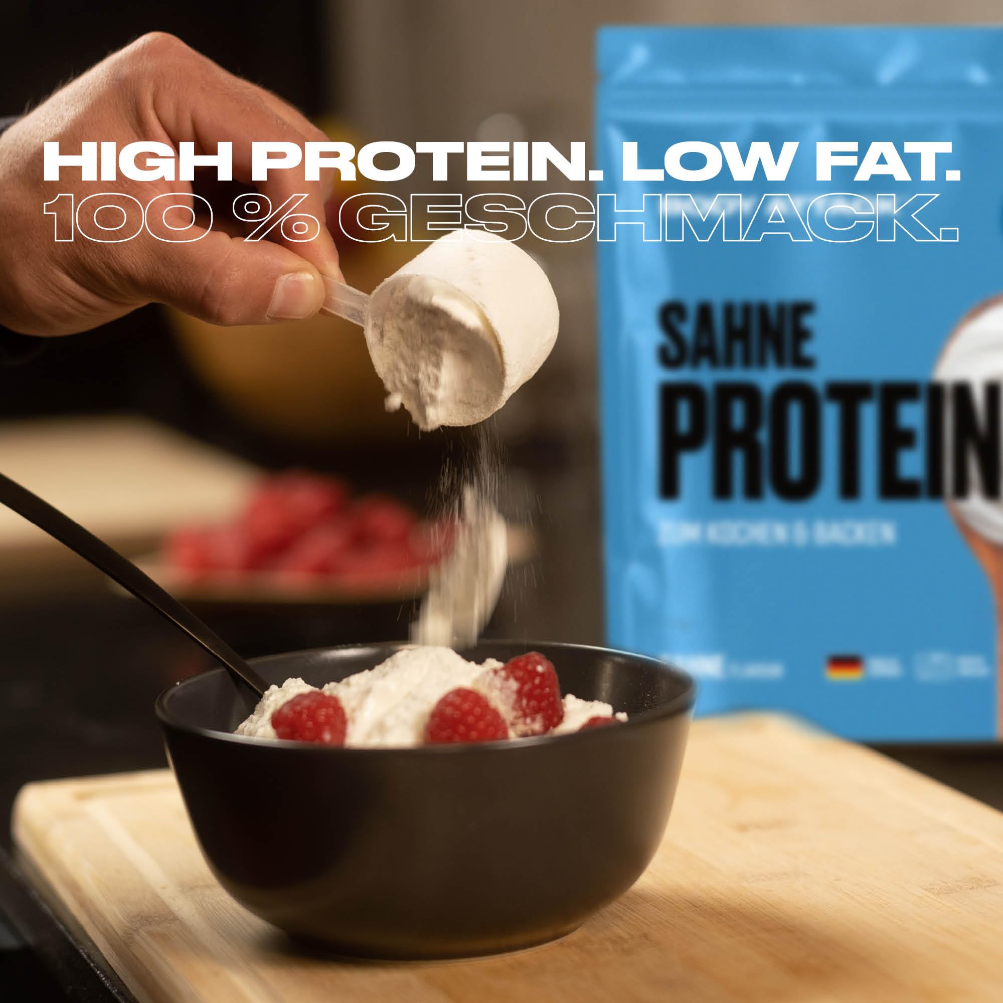 Body Attack Sahne Protein 500 g | Protein Sahne Alternative zum Backen & Kochen, für Saucen & Desserts, Whey & Casein Protein mit Laktase, ohne Zuckerzusatz
