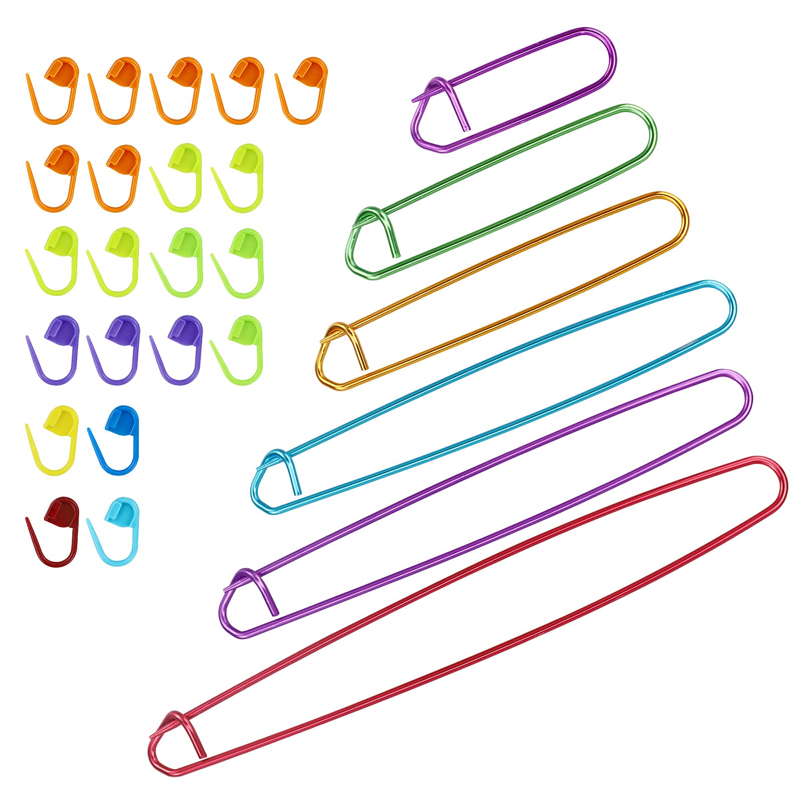 Knitting Needle Stoppers SM SunniMix 6Pcs Alloy Crochet Sewing Needles Stitch  Holders Knitting Notions And Tools - Green Small Crochet Hook Organizer, image size:1601x1601