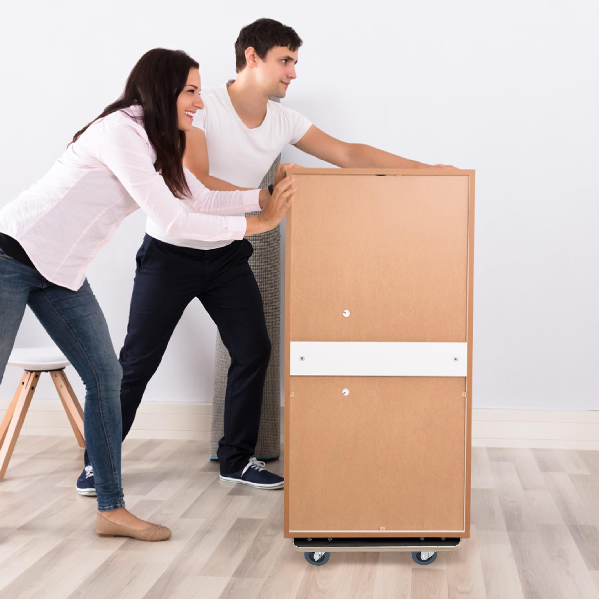 FIVMEN 2 tablas de transporte con ruedas de 60 x 40 cm para muebles, ruedas con freno, mudanzas, muebles, hasta 200 kg