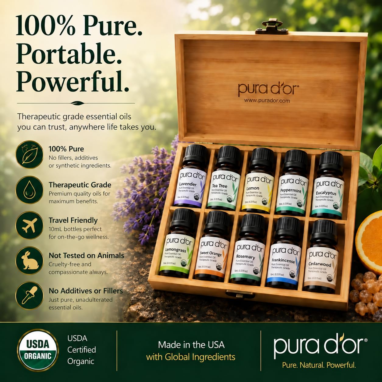 Amazon.com: PURA D'OR Organic Perfect10 Essential Oils