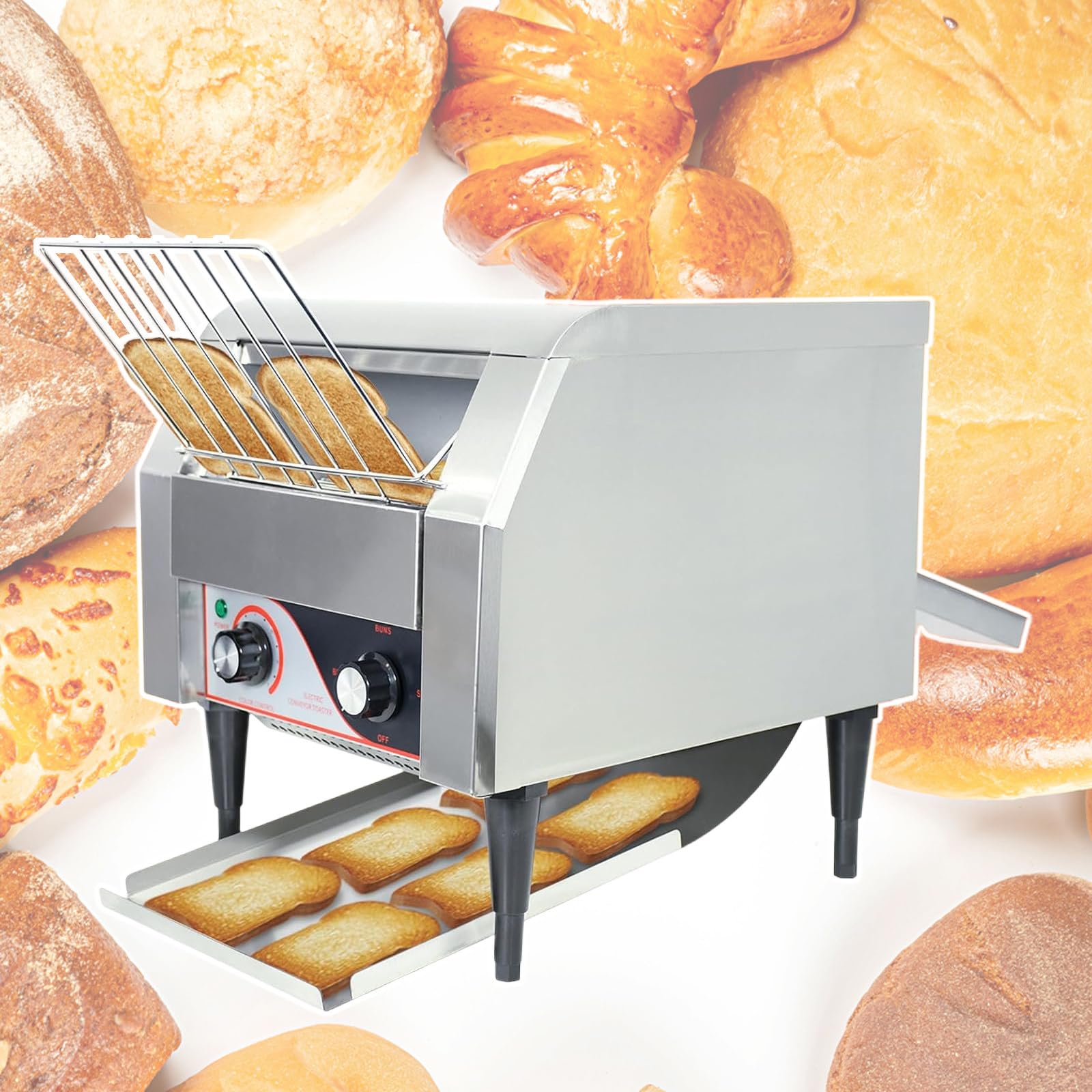 MáQuina Tostadora Para Pan, Bagel, Desayuno, Comida, Horno Tostador Transportador, Horno Tostador De CajóN Para Hotel, Restaurante Y CafeteríA,150