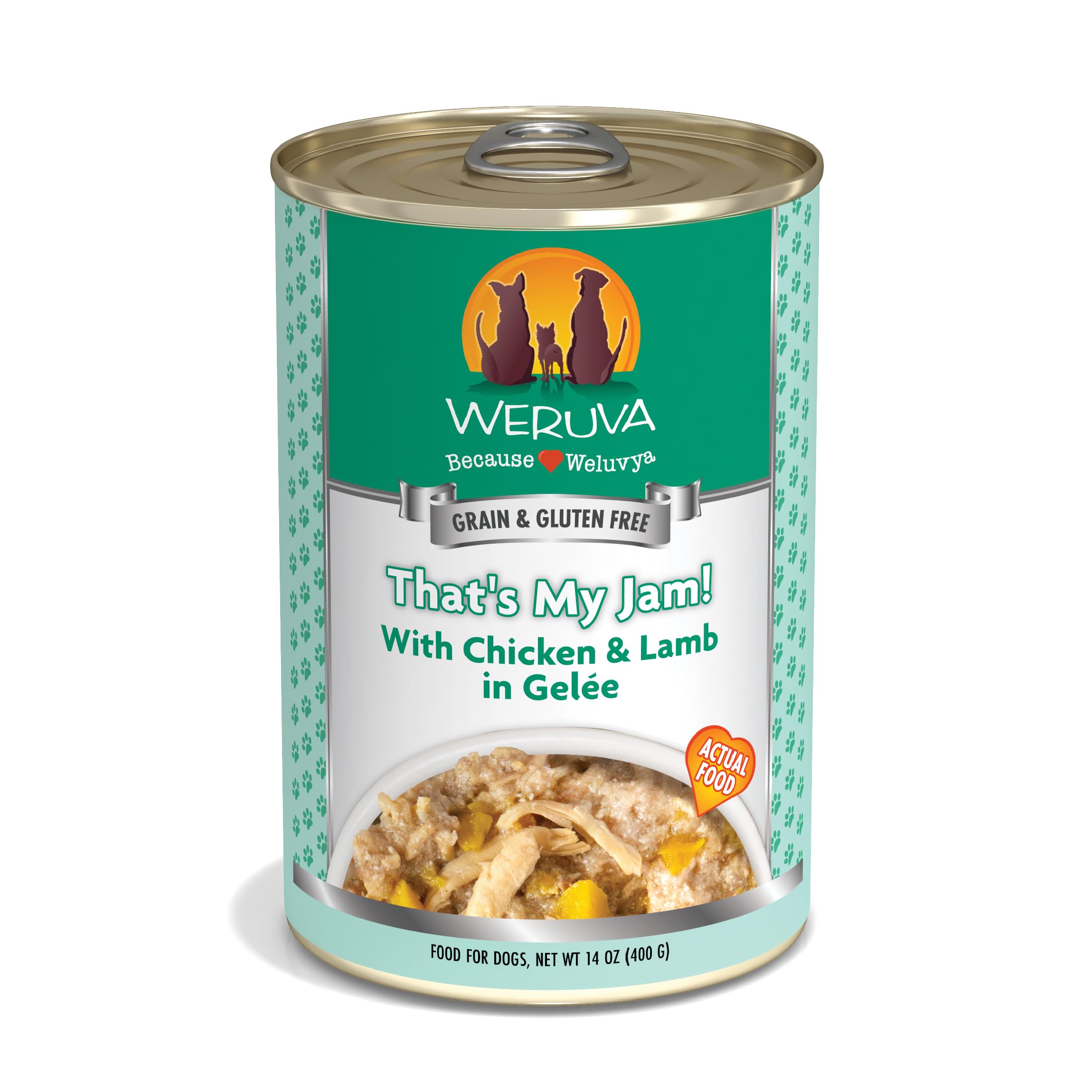 Weruva Classic Dog Food, That's My Jam! with Chicken & Lamb in Gelée, 14oz Can (Pack of 12)