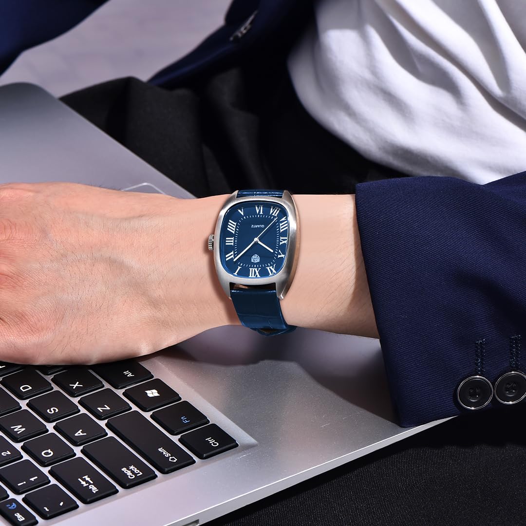 Reloj de pulsera de cuarzo para hombre, de acero inoxidable, impermeable, analógico, para negocios, deportes, regalo, correa de piel
