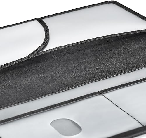 Miniatura 6 de HerriaT Soporte para tarjeta de registro y seguro de automóvil, guantera de cuero para vehículos, documentos de automóvil, cartera organizadora para