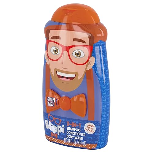 Miniatura 3 de Blippi Taste Beauty - Jabón corporal 3 en 1 para niños, champú y acondicionador, 14 onzas, aroma a bayas mixtas