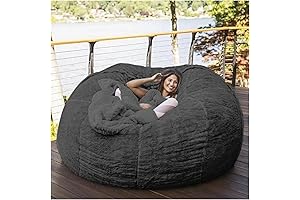 Beanbag Giant Faux Fur Bean Bag Chair Cover