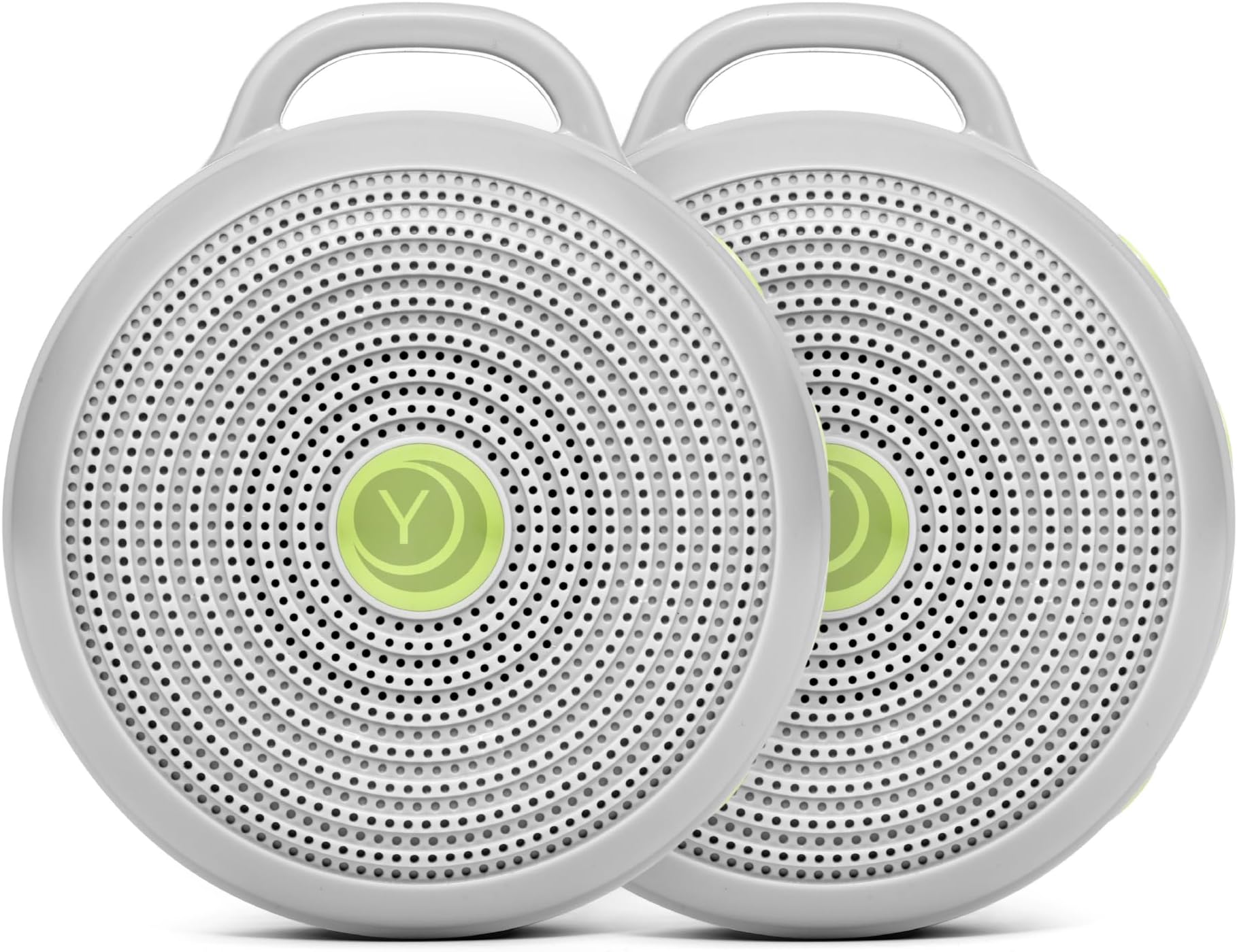 Yogasleep Hushh Portable White Noise Machine for Baby, 3 Soothing, Natural Sounds with Volume Control, Compact for On-The-Go Use & Travel, USB Rechargeable, Baby-Safe Clip & Child Lock, Grey, 2 Count