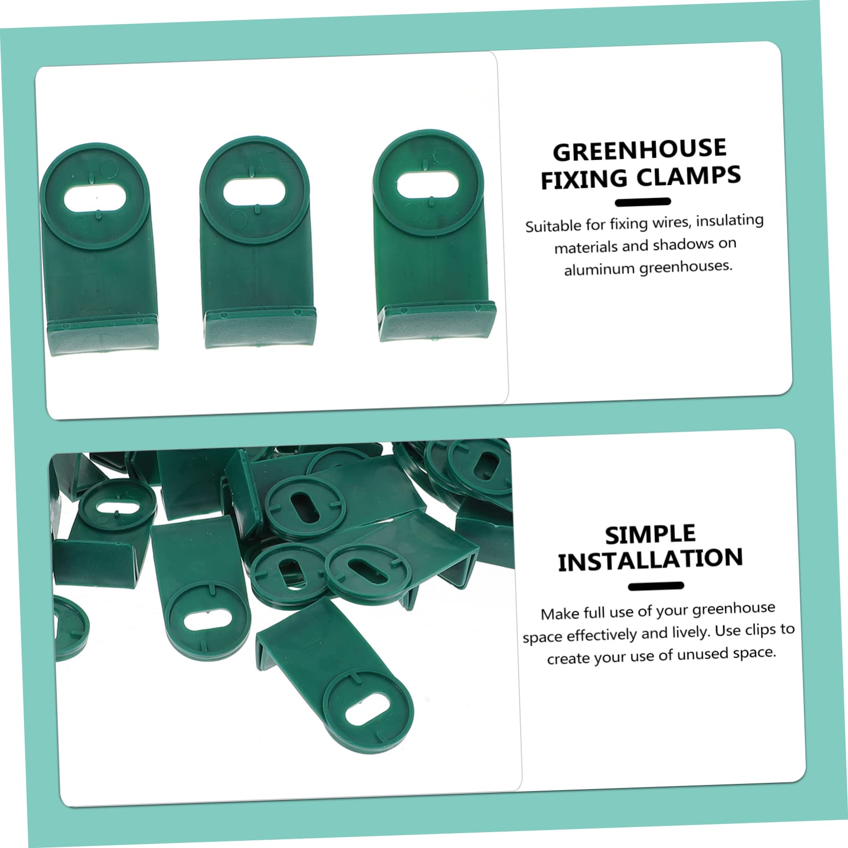 Parliky 50Pcs Greenhouse Fixing Clips Durable Aluminium Greenhouse Netting Hooks for Organizing Plants Baskets Flower Pots Versatile Hangers for Efficient