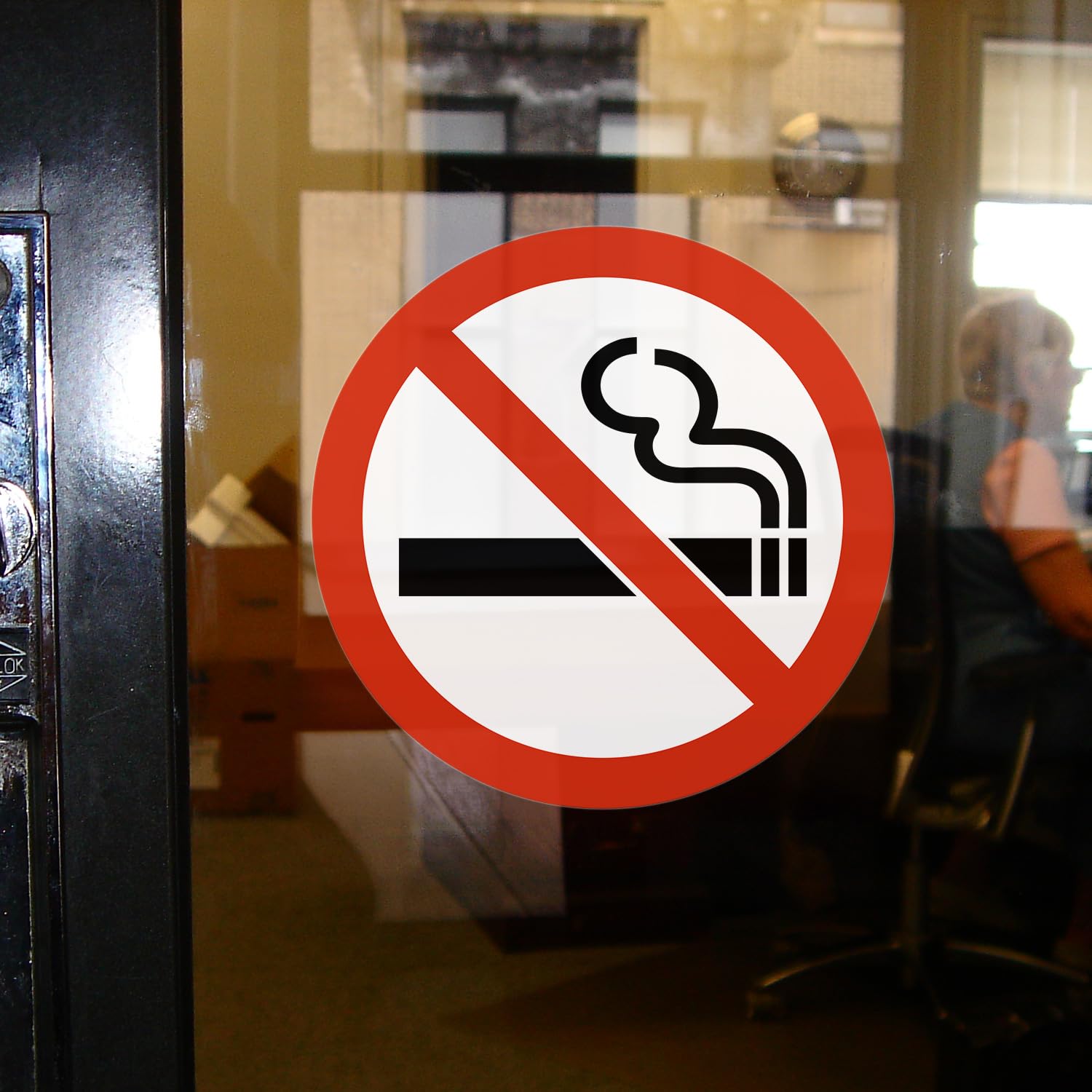 Amazon.com: SmartSign No Smoking Static Cling Decal for Glass