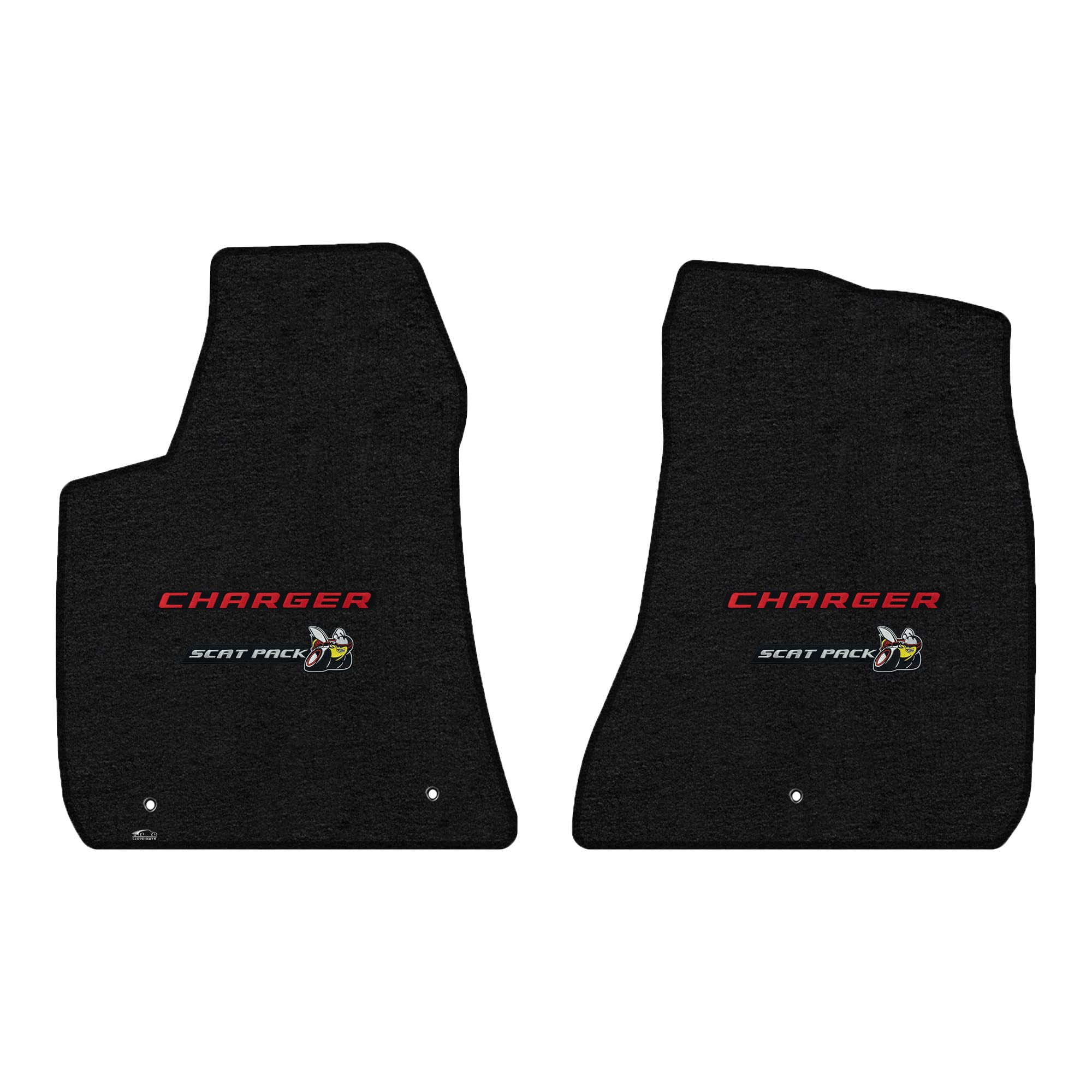 Lloyd Mats Custom Fit Floor Mats for Dodge Charger RWD 2015-2023 LogoMat 2Pc Set Charcoal