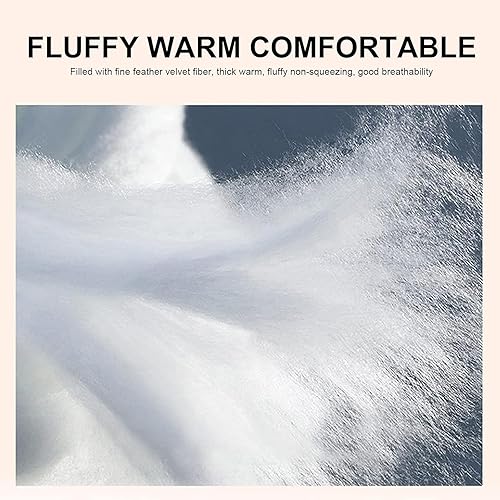 Miniatura 7 de Edredón cálido de invierno, edredón esponjoso de cachemira de cordero, mantas de invierno gruesas y cálidas, edredón suave transpirable para ropa de