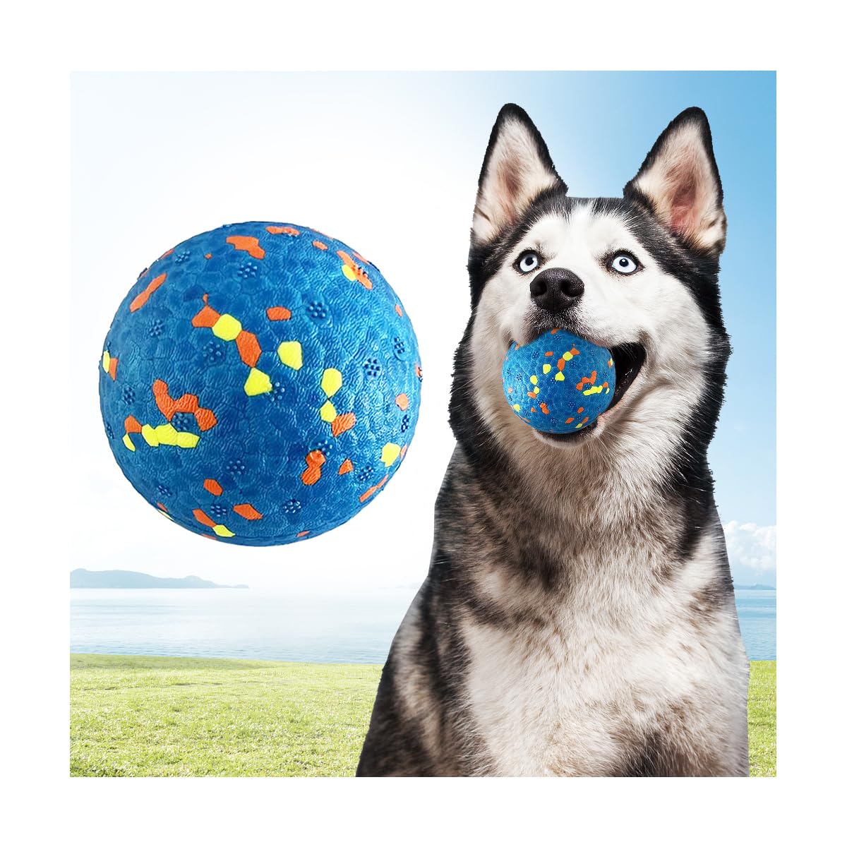 Dog Balls Indestructible Tennis Balls for Dogs Durable Bouncy Dog Toy Balls for Aggressive Chewers Interactive Dog Toys