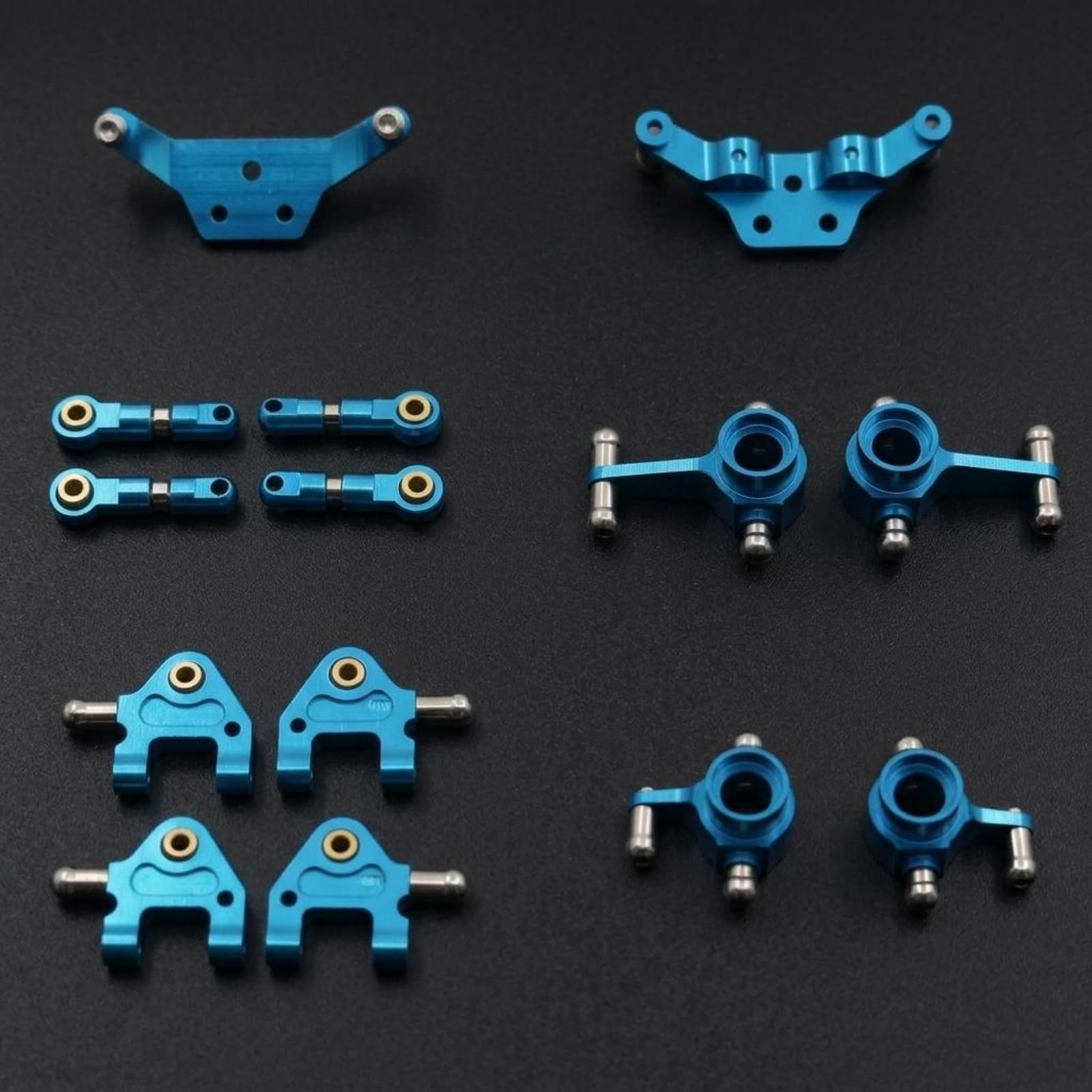 Veicolo in Lega Kit Componenti Rc Auto Sterzo Ammortizzatori Alluminio Anodizzato Aspetto Meccanico Montaggio Accurato Compatibile 1 28 Adatta per