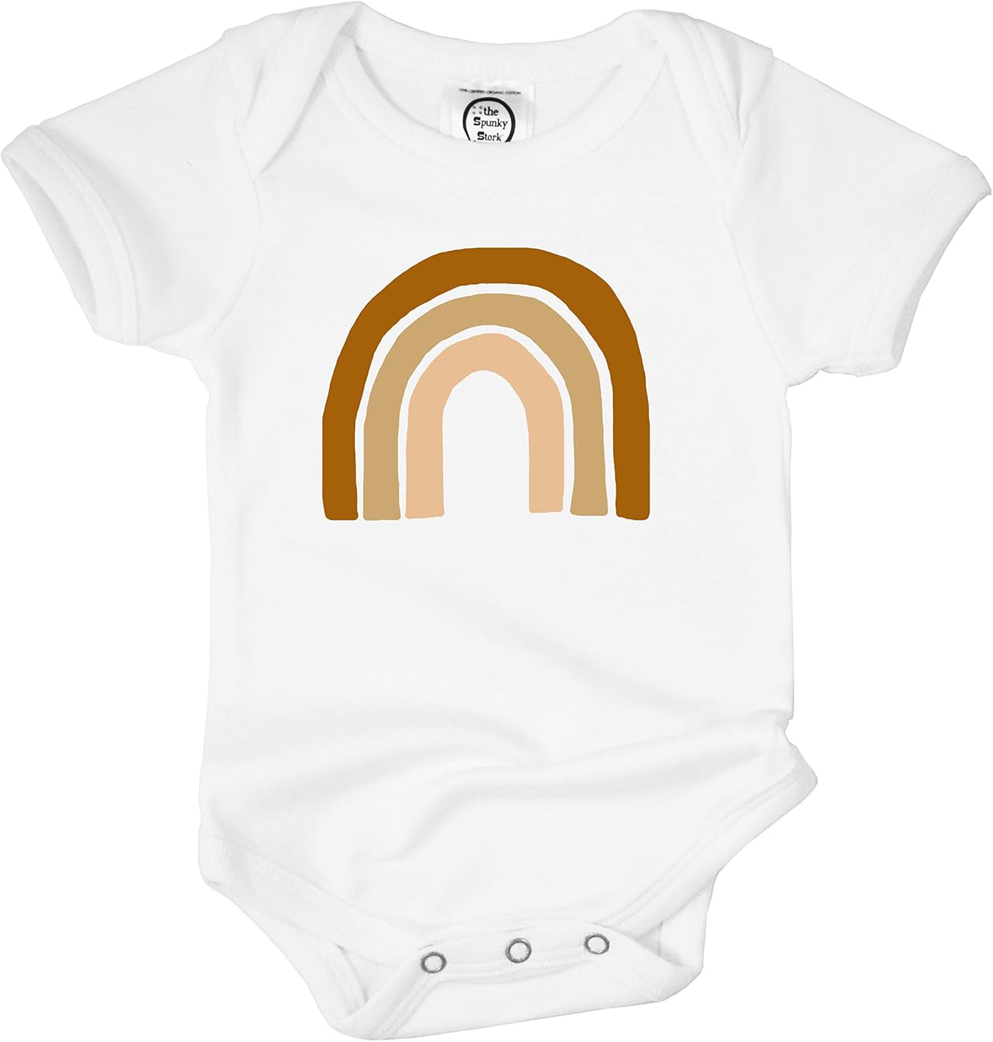 The Spunky Stork Unisex Baby Girl Boy Earthy Rainbow Newborn Baby Bodysuit