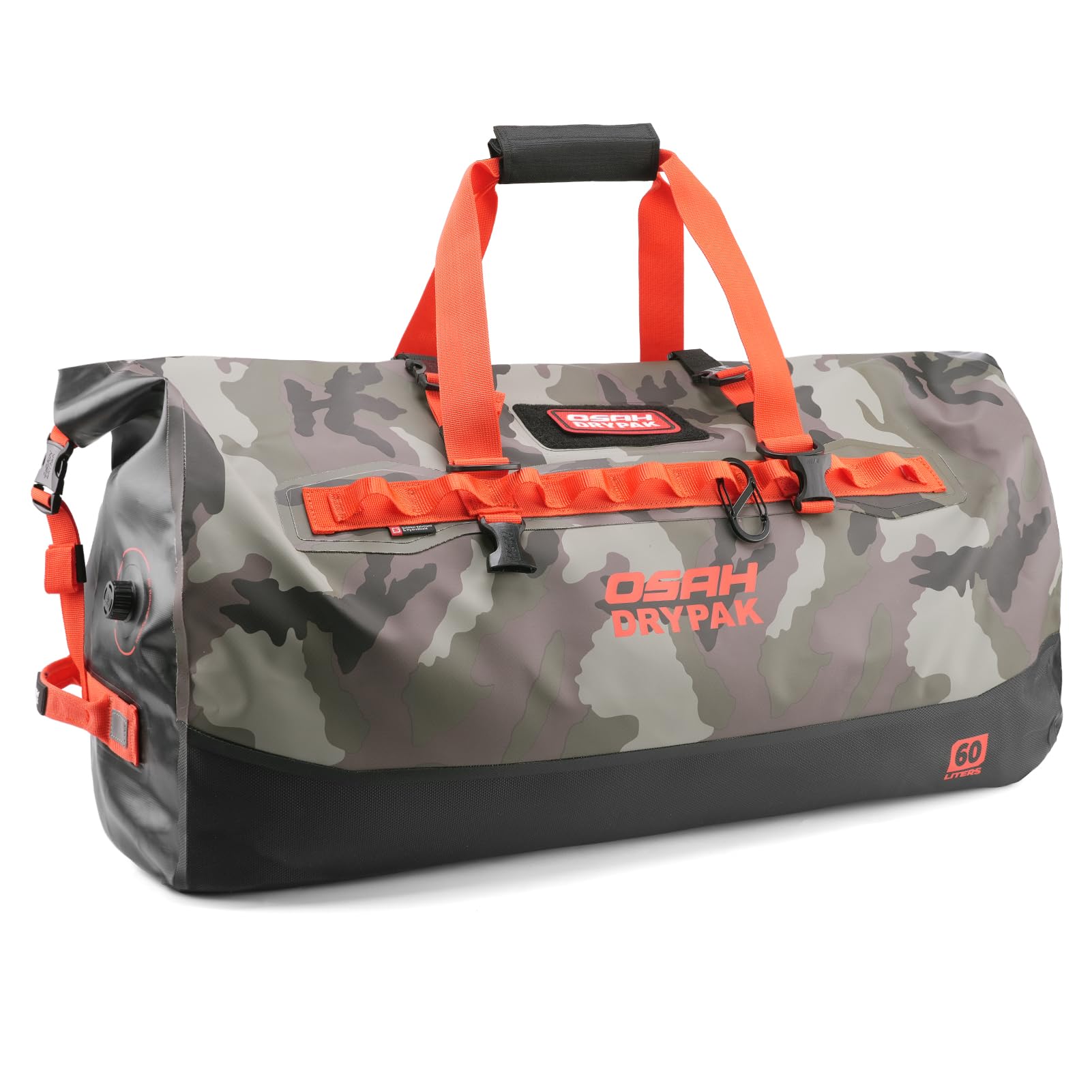 OSAH DRYPAK Waterproof Duffel Bag 25L/40L/60L – Heavy-Duty Motorcycle Tail Bag, Roll-Top Dry Bag for Travel, Camping, Boating, Kayaking, Outdoor Adventure