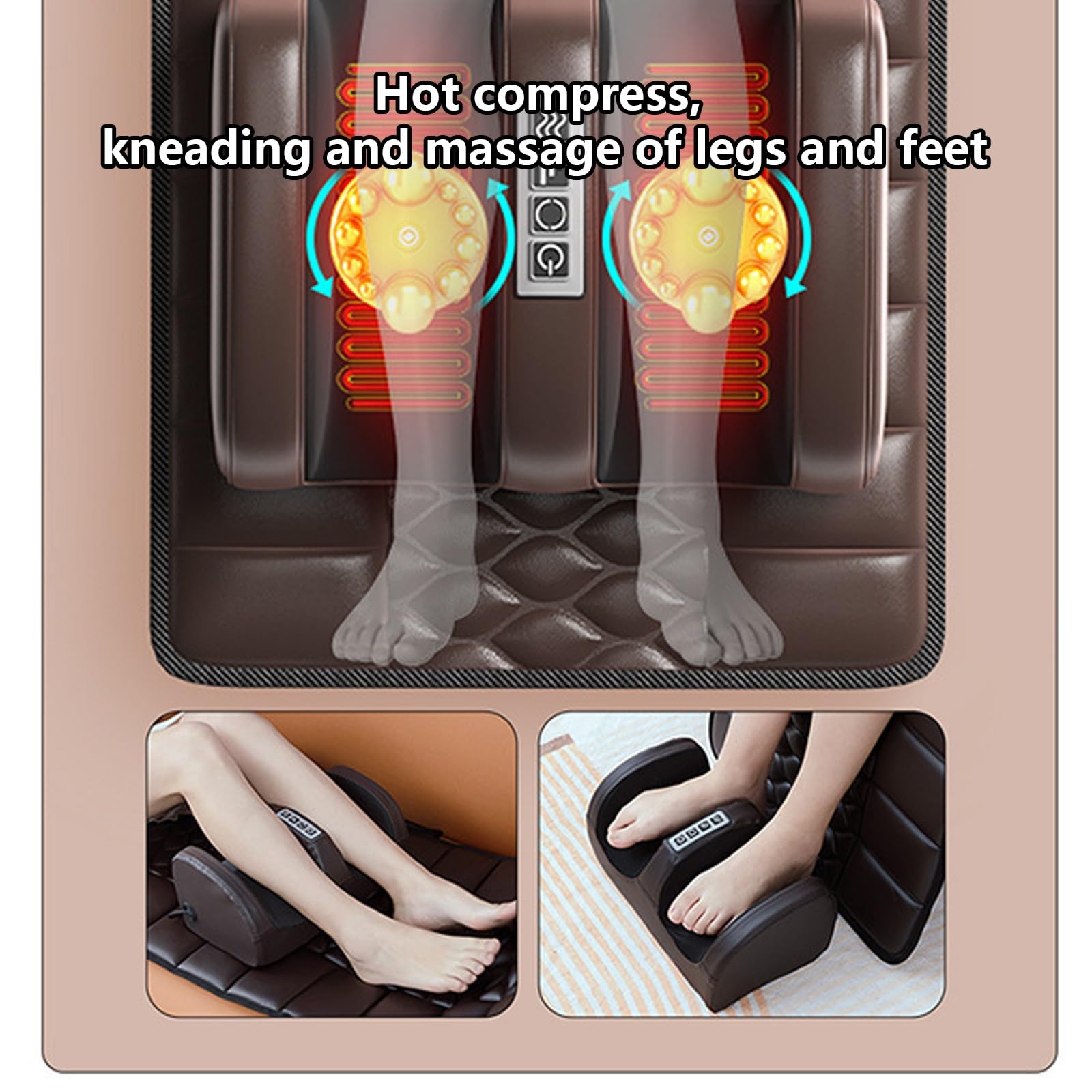 Colchoneta de Masaje 9 Modos y Niveles de Intensidad Colchoneta Masajeadora Cuerpo Completo Plegable para Guardarlo Cuero Sintético Apto para Uso Doméstico(A)