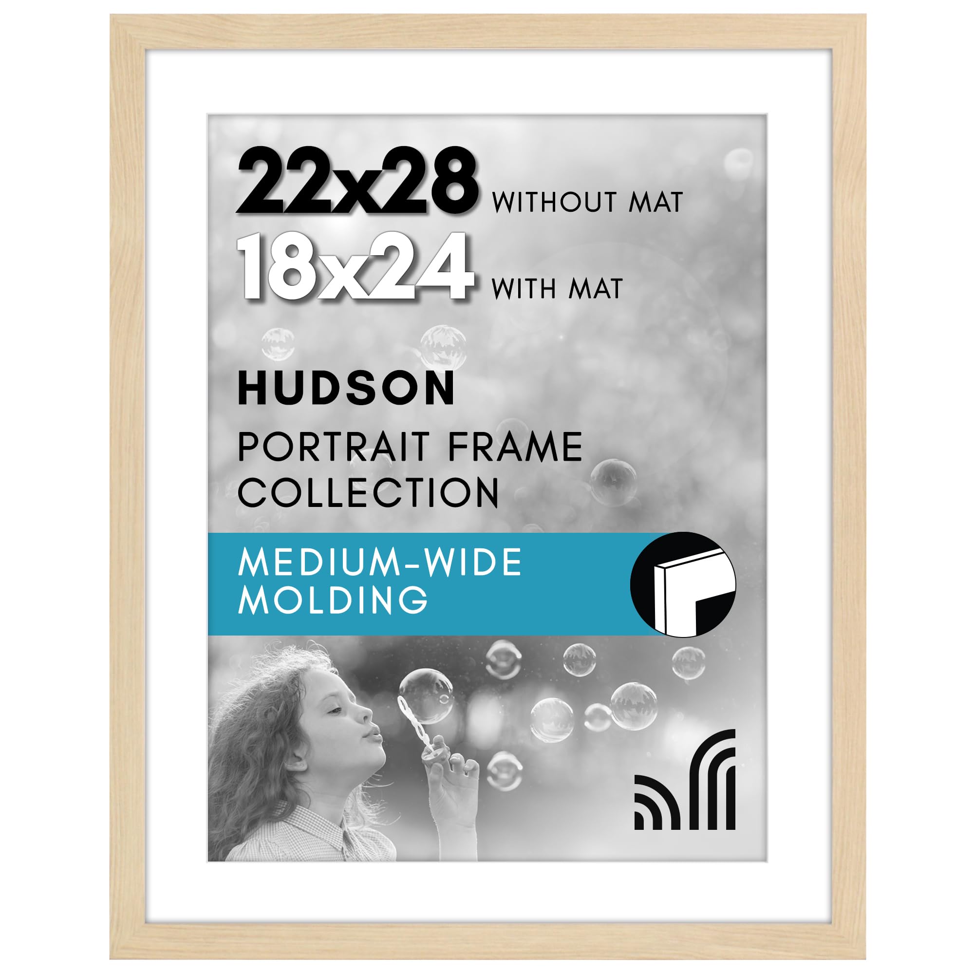 Amazon.com - Americanflat 22x28 Poster Frame - Natural Oak