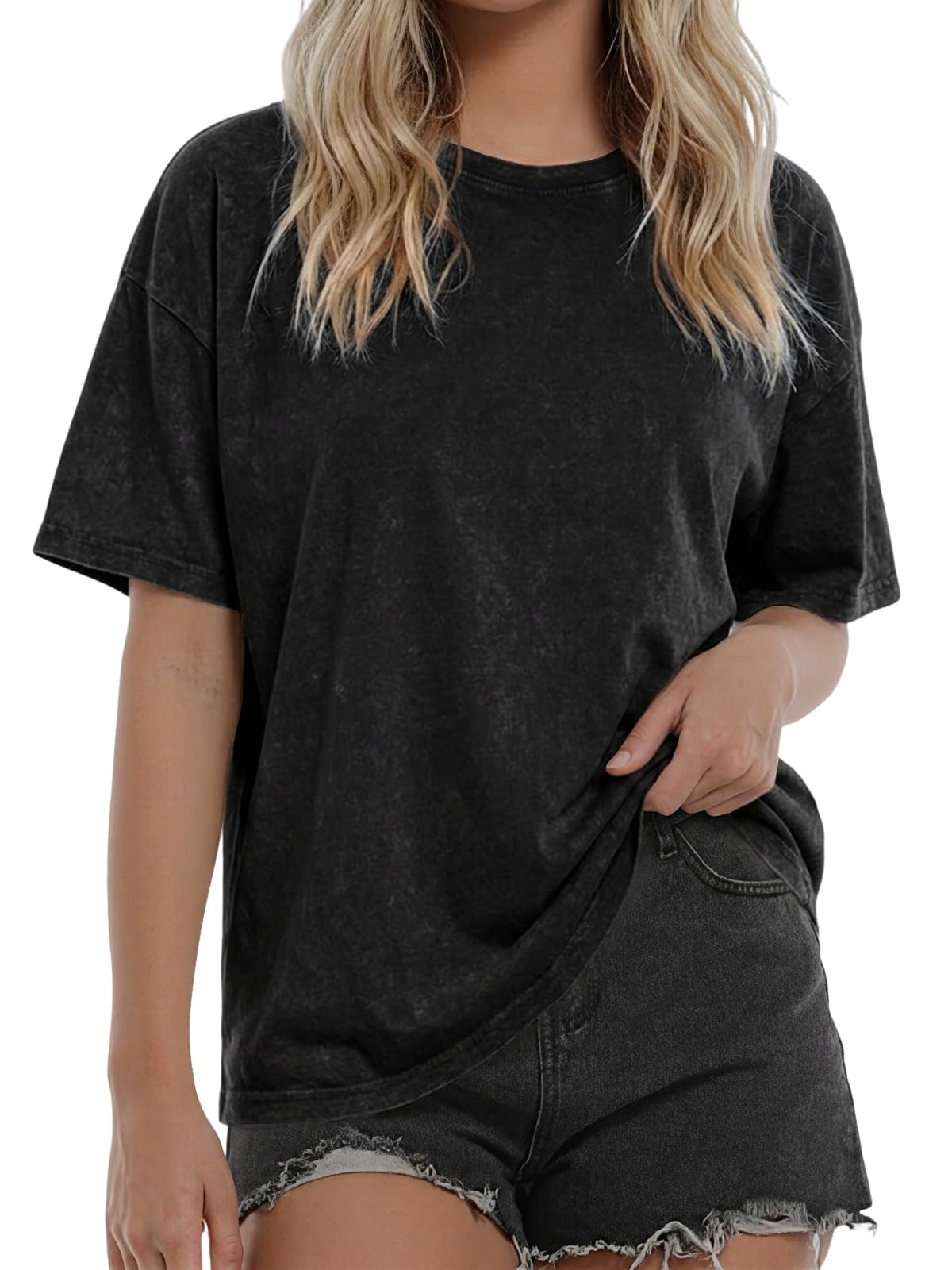 Cuptacc Tshirt Damen Baumwolle Lockere Rundhals Halbe Ärme Kurzarm T Shirt | Baumwolle,Rundkragen,Halbe Ärme,Einfarbig,Casual,Sommer,Weich,Komfort,Elegant,Lässige,Luftig,Airy,Dünn,Fashion,Basic,Leicht