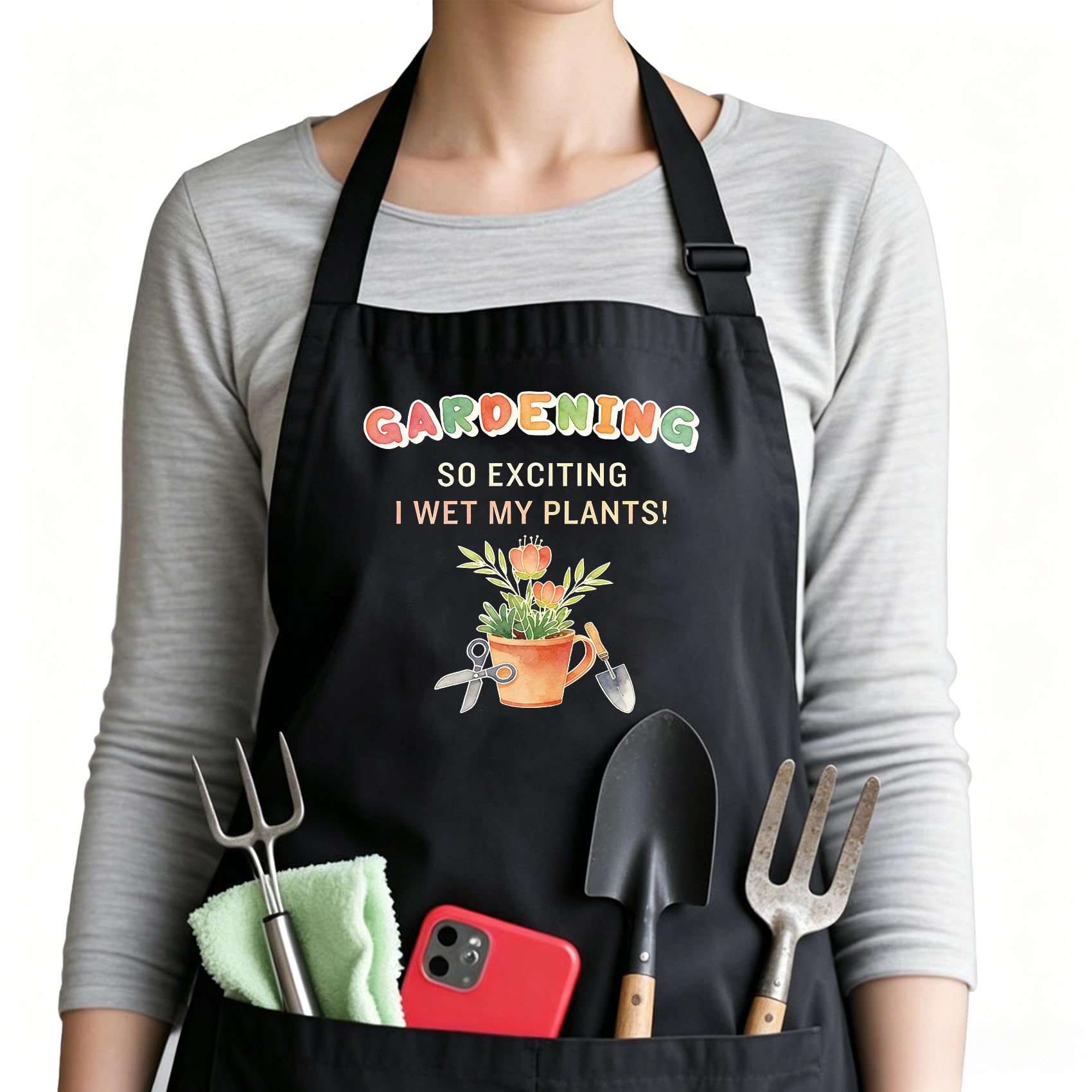 Crahalen Gardening Apron for Women and Men Gardening Gifts for Women Gardeners Gifts Garden Aprons with Pockets Garden Tools Gift for Gardener