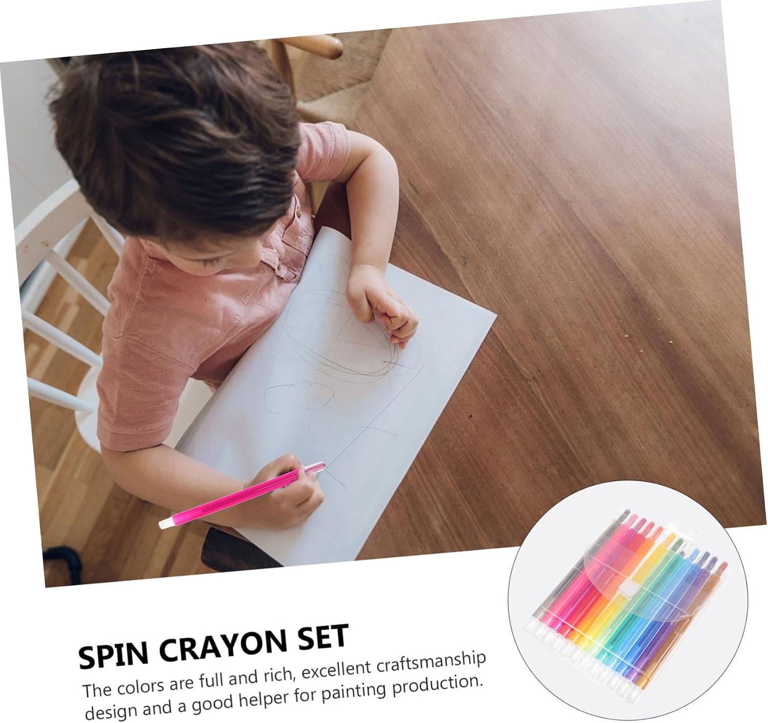 12pcs Rotating Boys and Girls Crayons Set Dissolvable Drawing Pens for Boys and Girls Comfortable to Hold Art Supplies for Creative Painting and Drawing Activities
