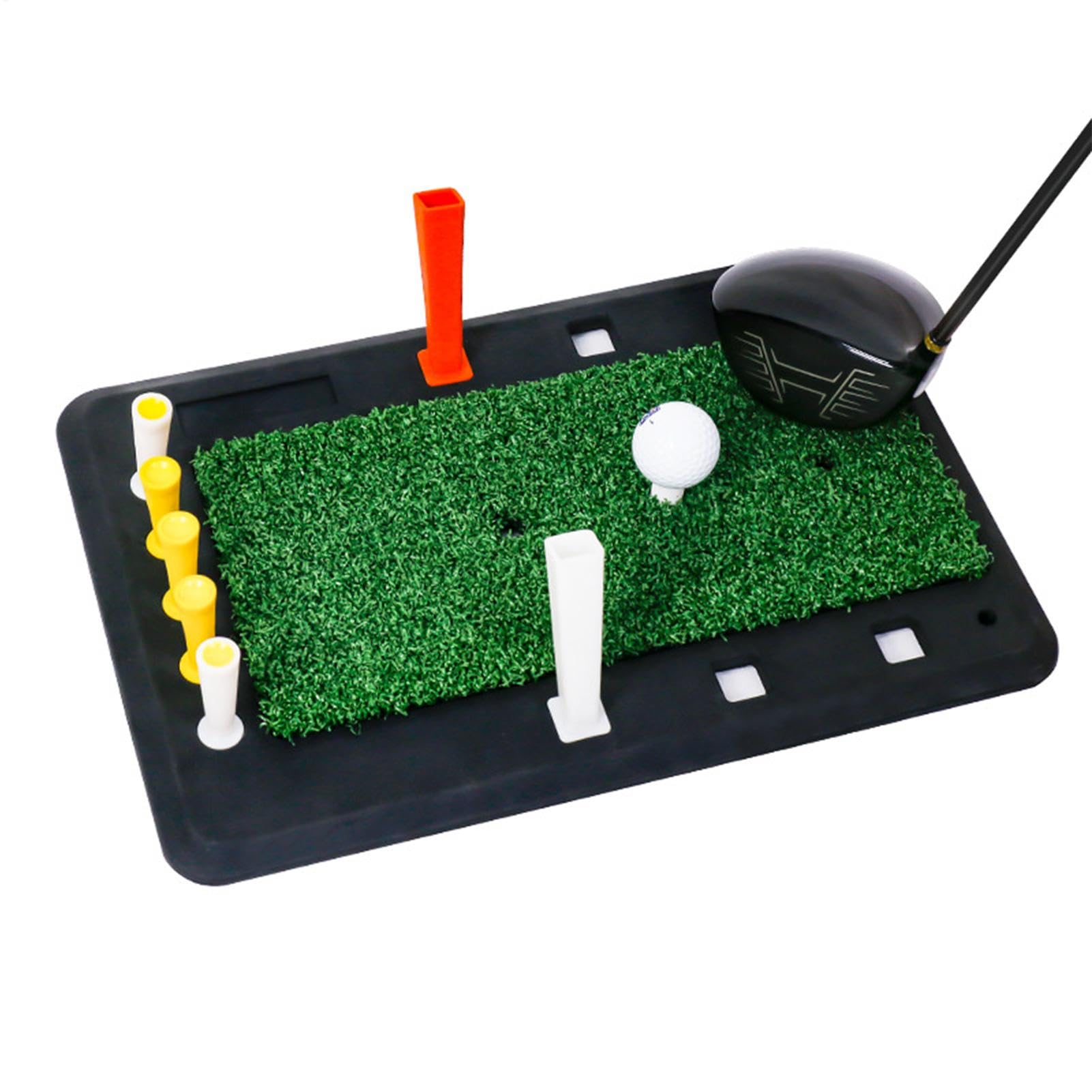 Mata do huśtawki do ćwiczeń golfowych, mata do huśtawki do ćwiczeń | Gumowa mata chroniąca przed odpryskami Antypoślizgowy, przenośny, mały sprzęt do gry w go