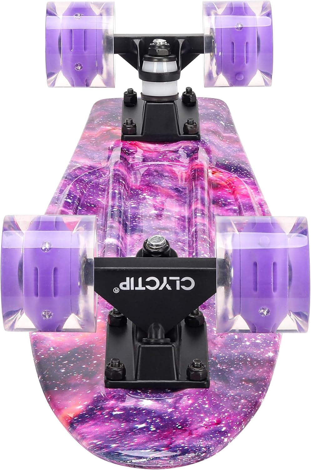 CLYCTIP Skateboard,22 inch Complete Mini Cruiser Board with Colorful Flashing Wheels and ABEC-11 Bearings for Kids,Boys,Girls,Beginners