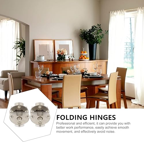 Miniatura 8 de Tapa de solapa plegable para muebles de escritorio, bisagra oculta bisagra de armario, aleación de zinc, 2 piezas para puerta de gabinete, soporte