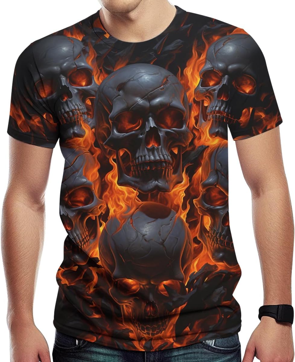 Skull Graphic T-Shirts for Men Novelty 3D Print Nigeria Ubuy