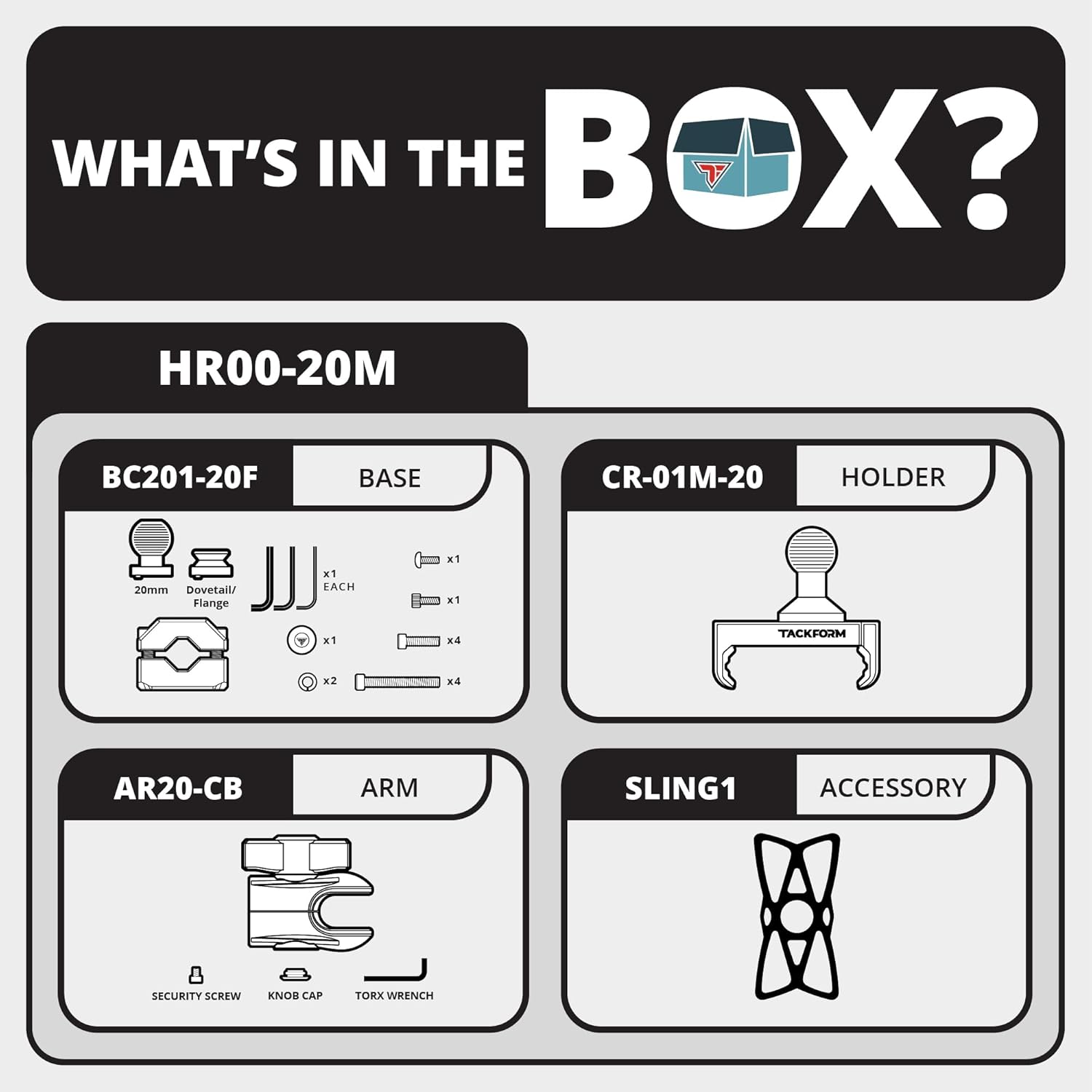 Tackform Black Motorcycle Phone Mount - 20MAXX Spring Cradle | Universal Bar Clamp Fits 3/8" - 5/8" Crossbar, Headrest, Mirror | Aluminum | Compatible with iPhones, Galaxy Devices, More | Short Reach