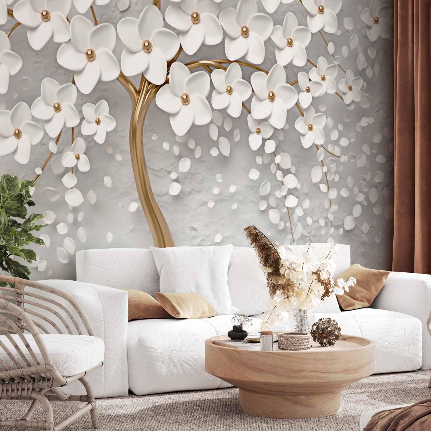 Tenture Murale Vintage Française 2x3 Pieds - Motif Floral Romantique En Coton