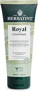 Herbatint Royal Conditioner with Aloe Vera & Jojoba Oil – Deep Moisturizing Formula for Color-Treated Hair – Restores Softness, Shine & Strength – Paraben & Sulfate Free – 6.8 fl oz