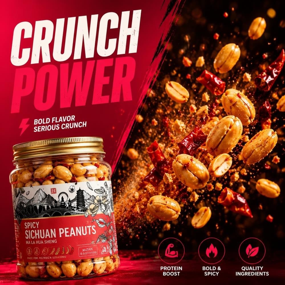 Snack Cacahuetes Tostados Picantes Tarro 500g