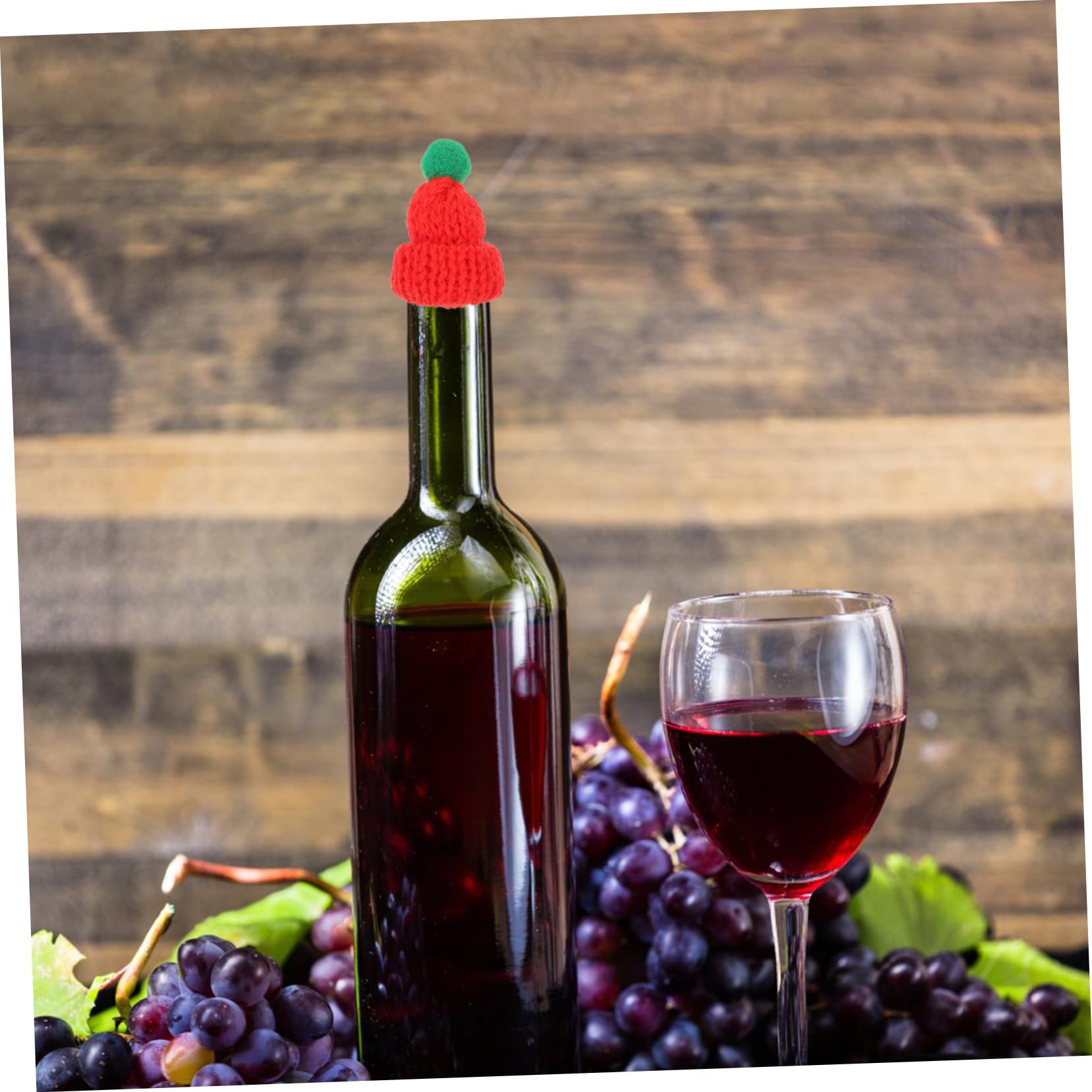 UPKOCH 20piezas Mini Gorro de Papá Noel Navideño Gorro de Punto Miniatura Accesorios para Manualidades Decoración de Botellas de Vino para Regalos de Agradecimiento de Shower