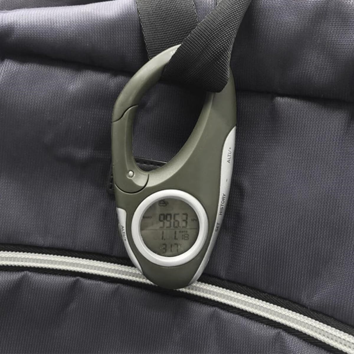 POPETPOP Altimetro Portatile Barometro Termometro da Alpinismo Termometro da Arrampicata in Montagna Termometro A Moschettone Altimetro A Moschettone Termometro Portatile ABS Verde