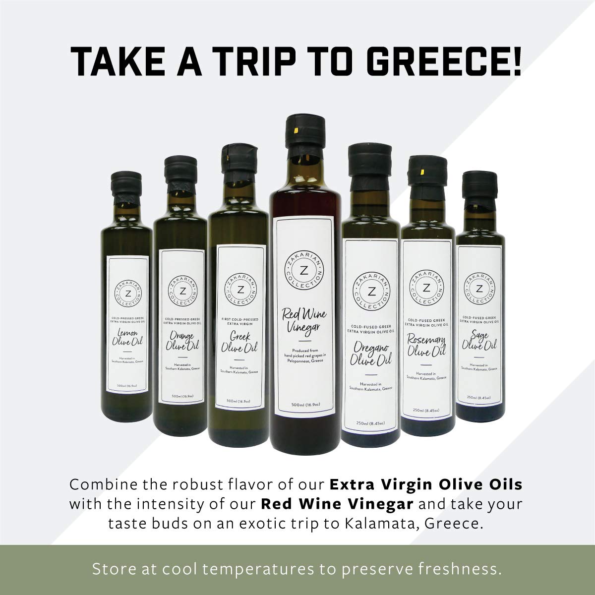 Zakarian: Red Wine Vinegar - Made from Organic Greek Red Grapes - 500 ml - Intense, Refined Flavor - Rich in Antioxidants - Best Served with Extra Virgin Olive Oil on Salads, Seafood and More