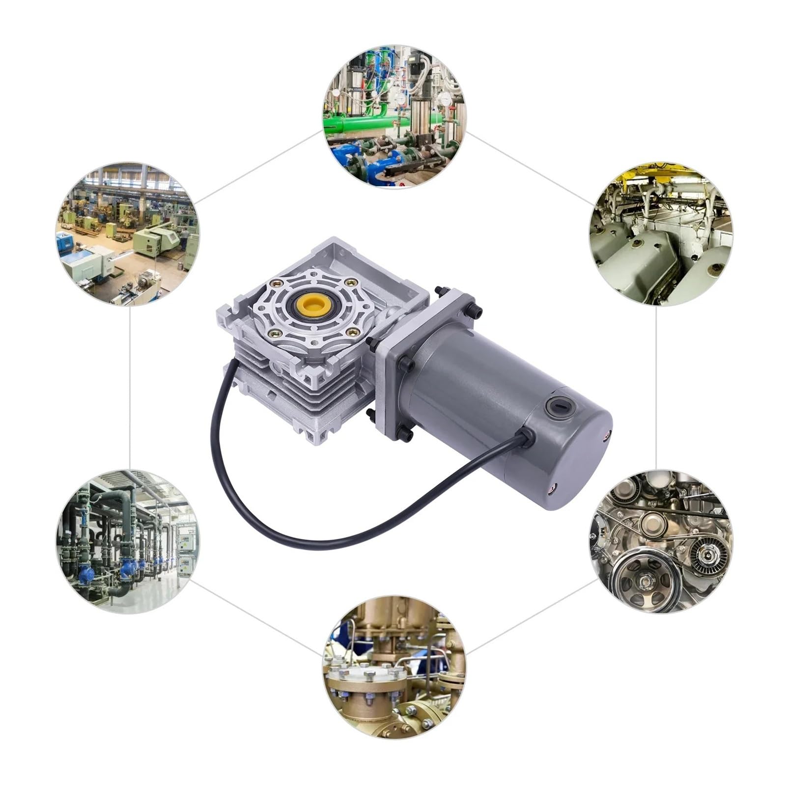 Motore elettrico portatile da 120 W, DC 12 V, 1800 giri/min, riduttore di velocità a vite senza fine regolabile ad alta coppia for uso fai te e industriale