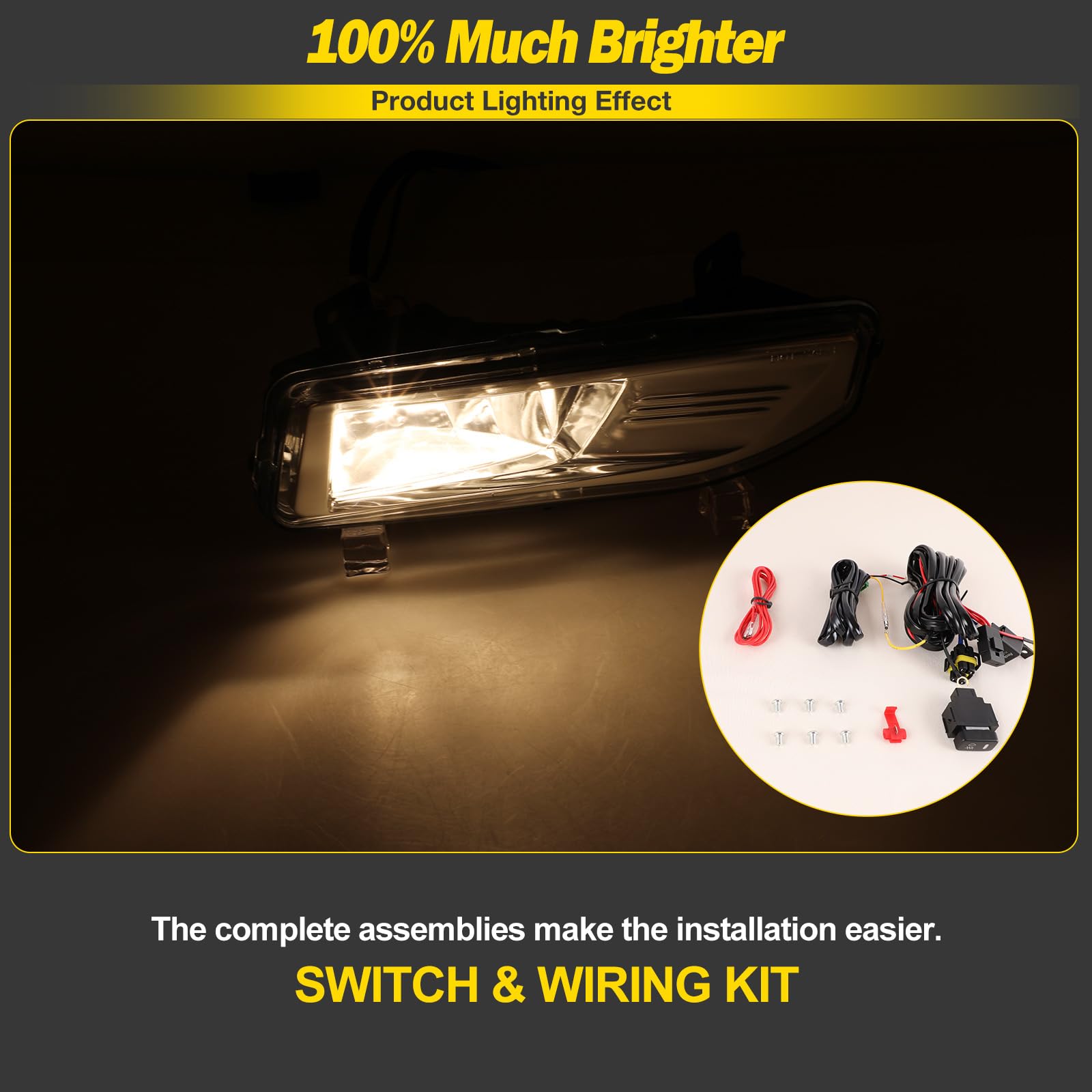 Left Driver Side Fog Light For 2022-2024 Nissan Frontier – Clear Lens, Halogen
