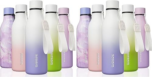 Miniatura 37 de BJPKPK - Botellas de agua aisladas, 25 onzas, de acero inoxidable con correa, botellas, tazas, frascos sin BPA, a prueba de fugas, frascos térmicos