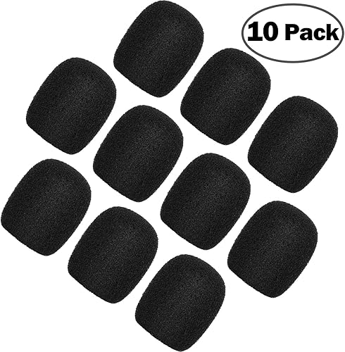 Miniatura 2 de ChromLives Fundas de espuma para auriculares de solapa, tamaño pequeño, color negro, paquete de 10