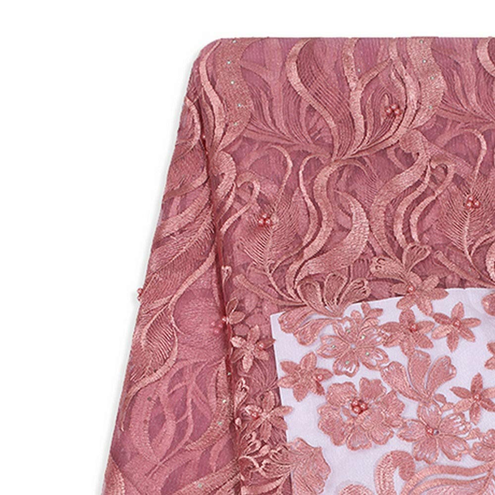 French Tulle Laces Ladies Wedding Dress Bridal Evening Clothing Nigerian  Lace Fabric (Color : PINK, Size : 5 YARDS): Buy Online at Best Price in UAE  - Amazon.ae