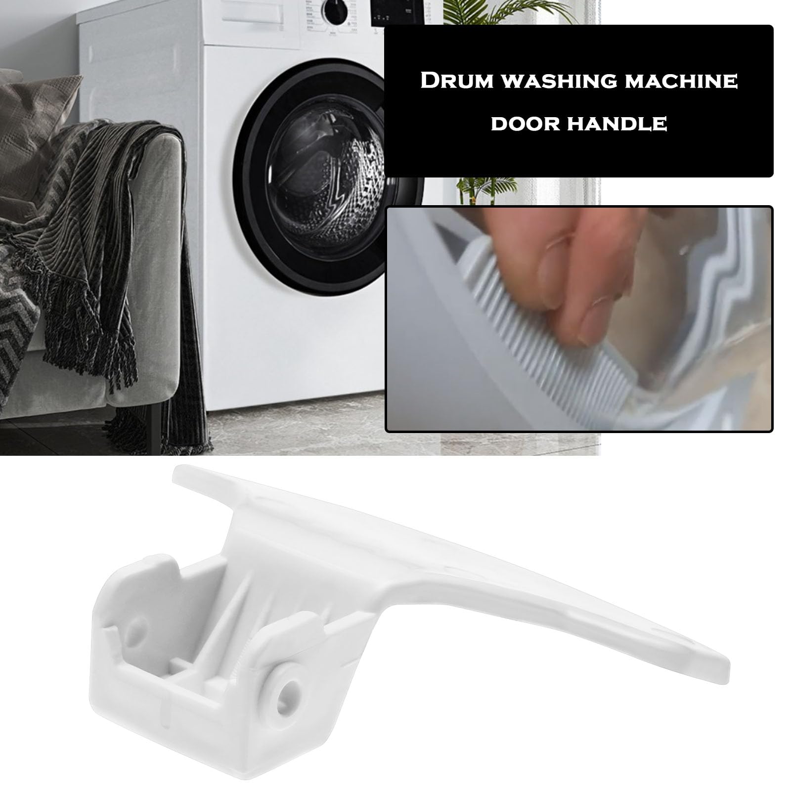 2 Stück Türgriffhebel für Waschmaschinen, Türgriff Kompatibel mit Beko-Waschmaschinen, Ersatzzubehör 2828780100, Weiß