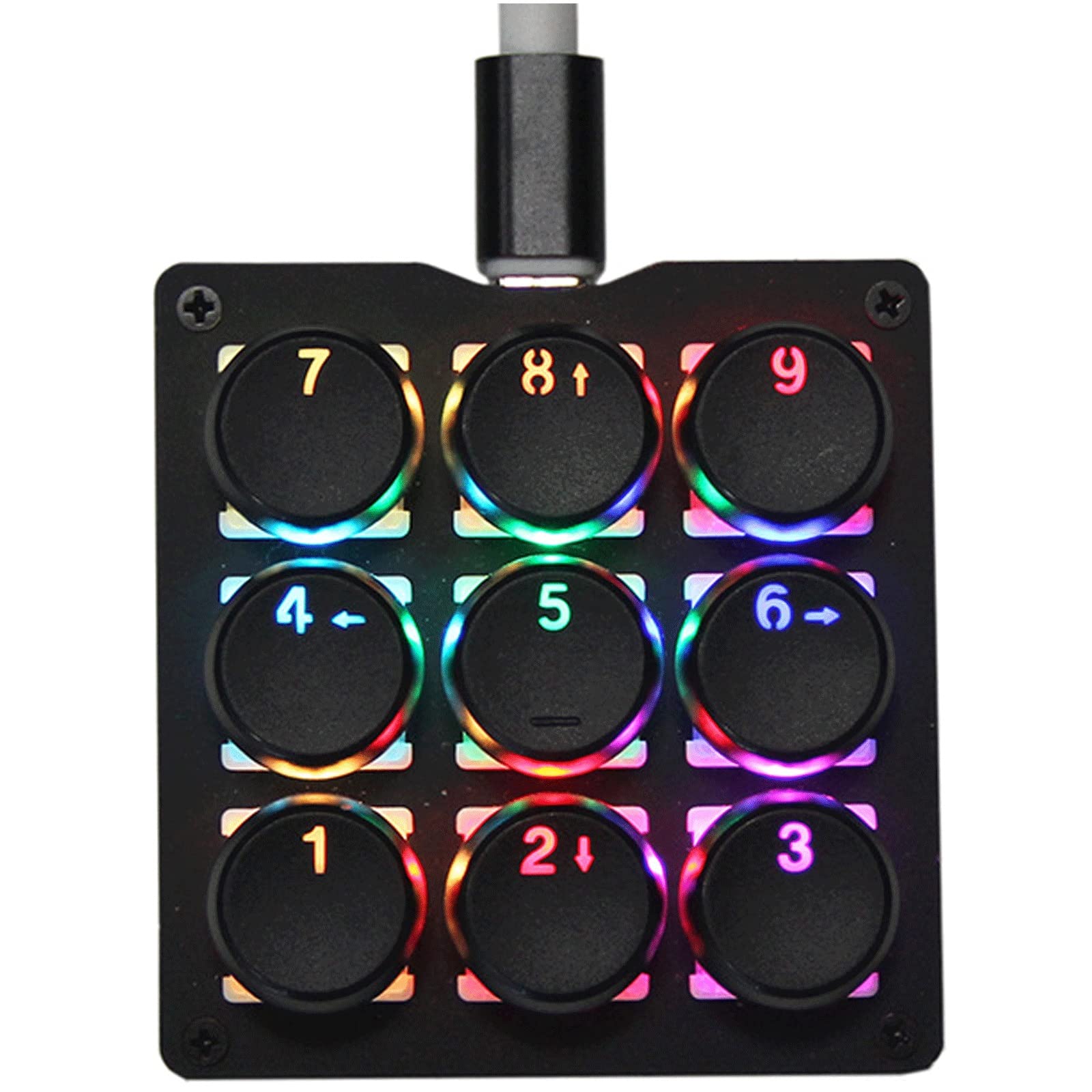 Tastiera Standard con Una Tastiera Meccanica a macroistruzione. Keypad 9 Key Gaming Keyboard 9 Key Gaming Keypad Programmazione Macro Software USB Gaming Mini KEYPAD Meccanico (Taglia : C)