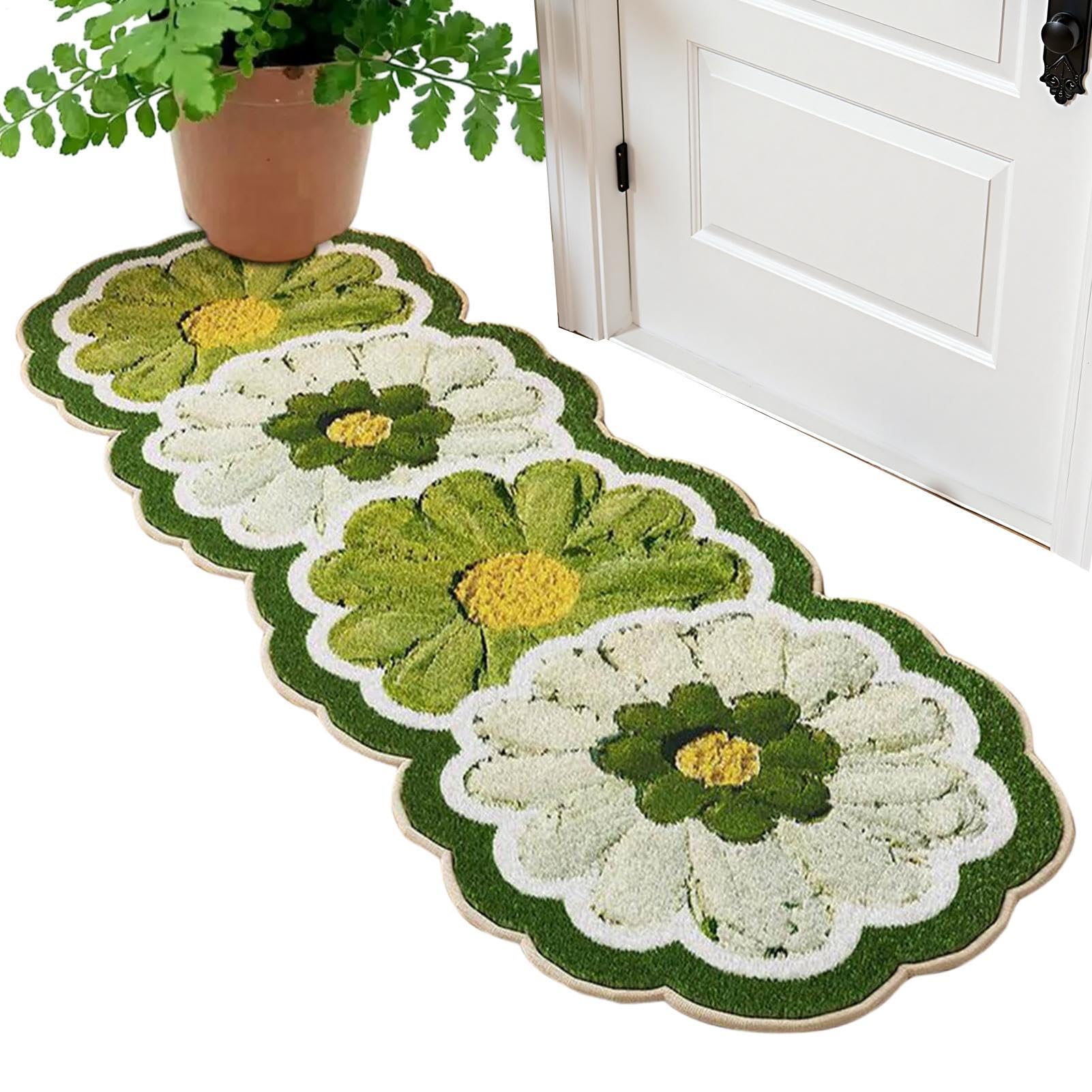 Tapis de bain fleur pour une salle de bain ou une cuisine accueillante